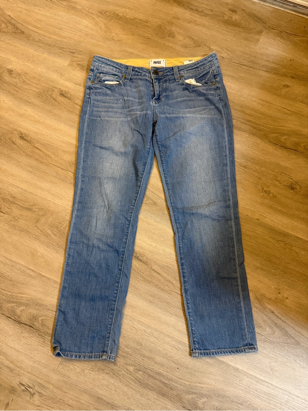 PAIGE James Crop Jeans Size 26 Light Wash Stretch Cropped Denim
